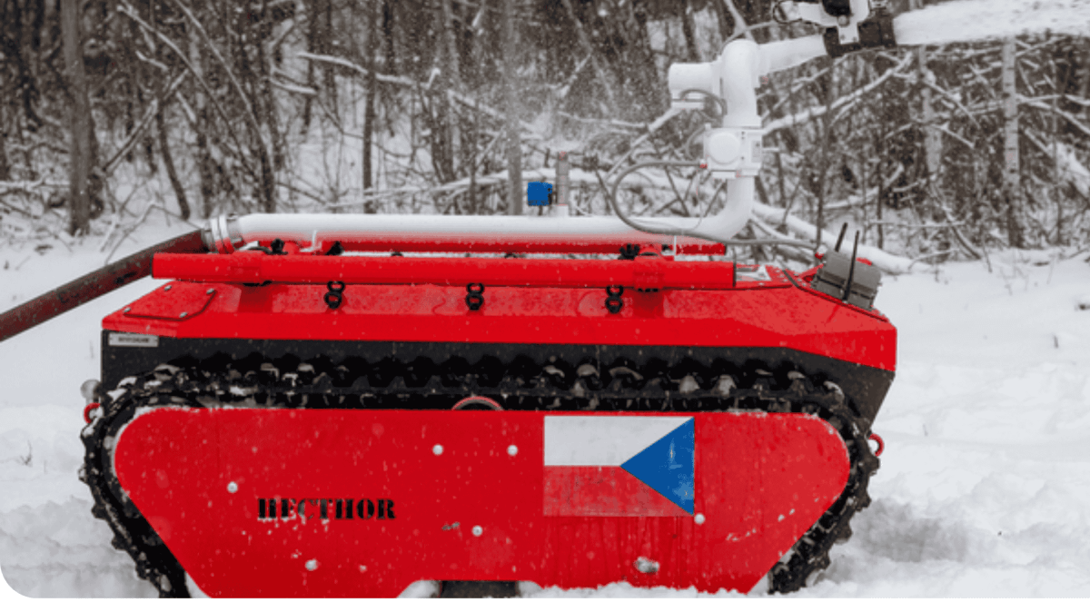 Unikátní ČESKÝ robot HEC-THOR pomůže na Ukrajině hasit nebezpečné požáry